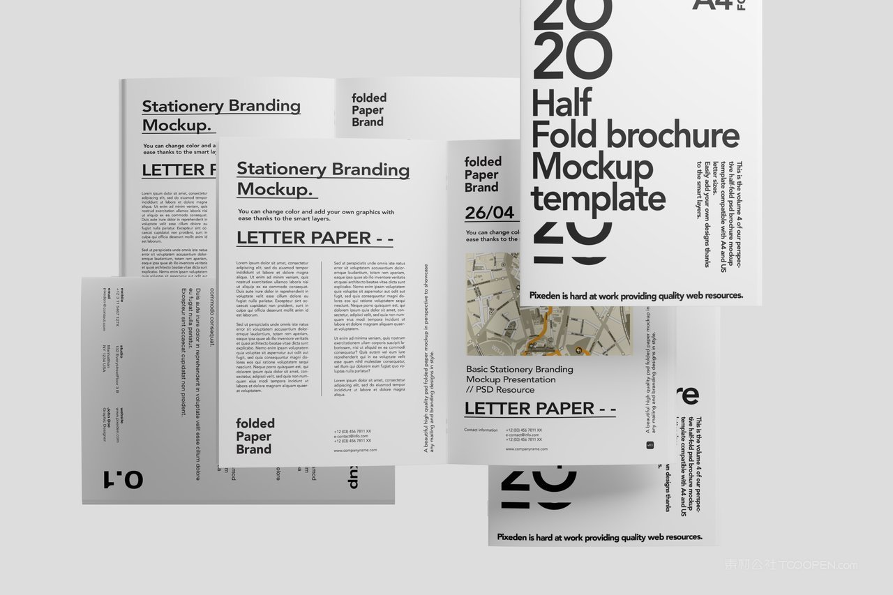 翻开的杂志企业形象画册样机 (8)