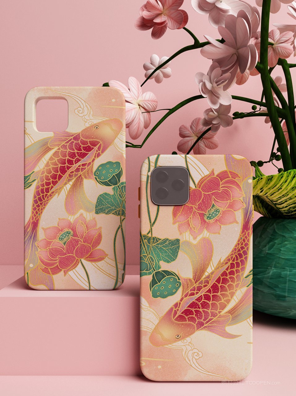 国潮锦鲤手机壳文创样机