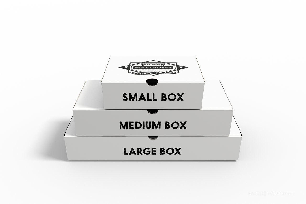 披萨纸质包装盒品牌食品纸质包装贴图样机 (5)