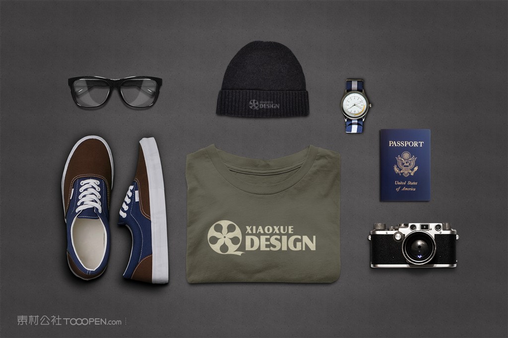 男士工作广告短袖T恤女士文化衫贴图样机设计模板效果VI素材PSD分层