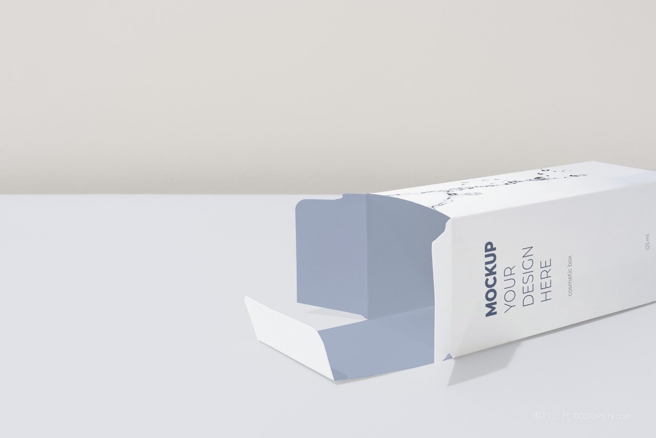美妆化妆品面霜精华包装盒纸盒展开图样机 (18)