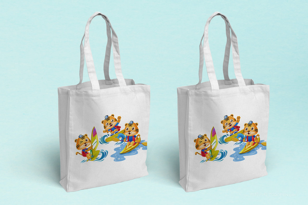 时尚大气虎年帆布袋贴图样机