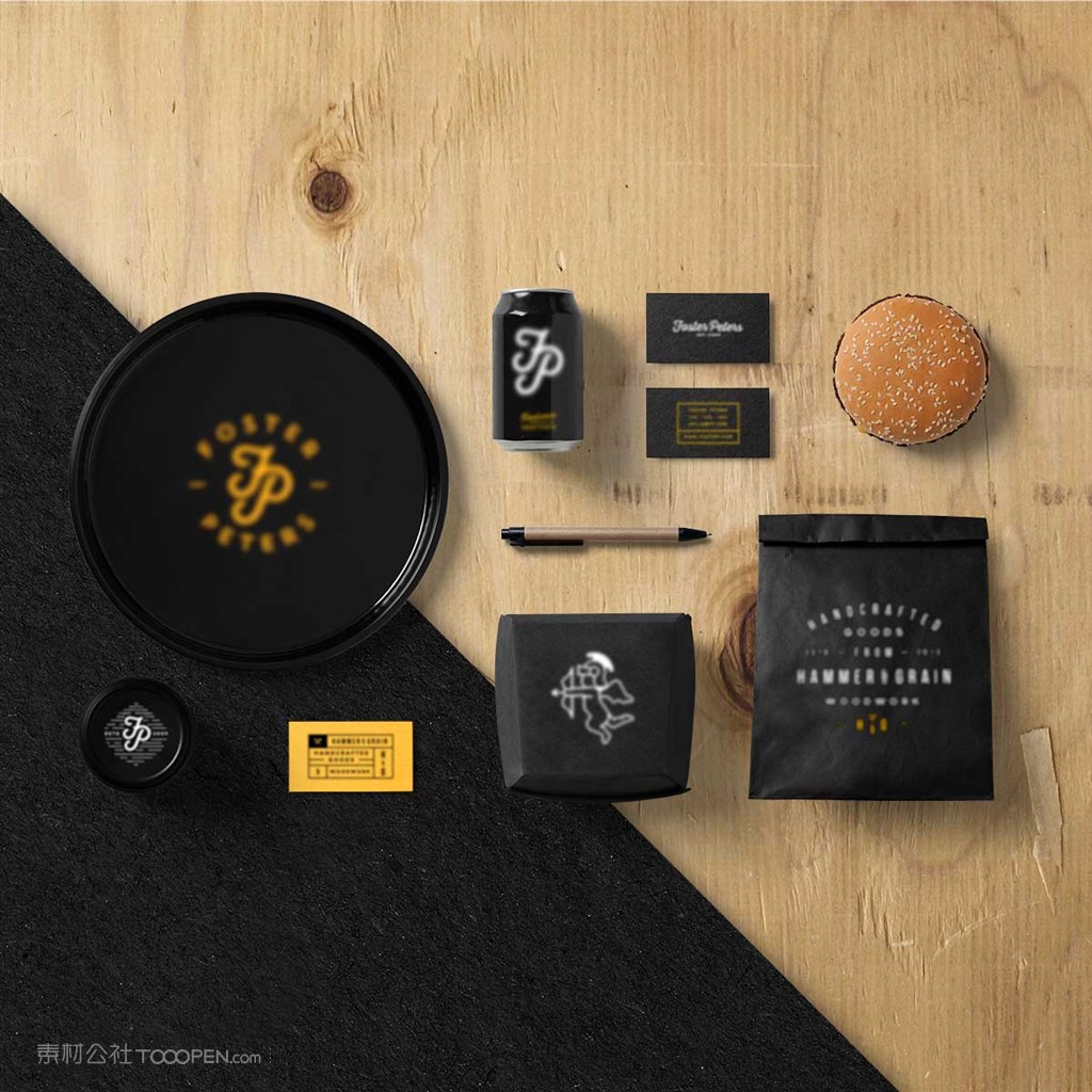 酒吧餐厅vi样机贴图模板