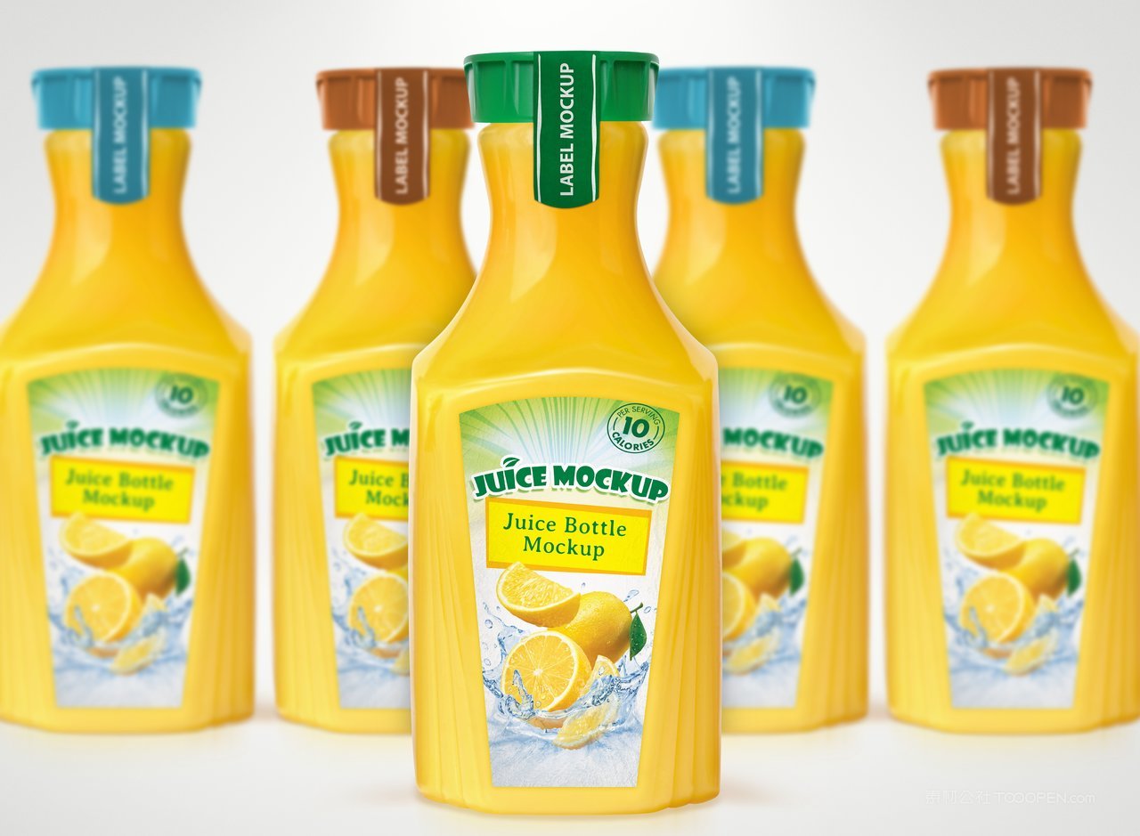 黄色果汁瓶包装样机 (4)