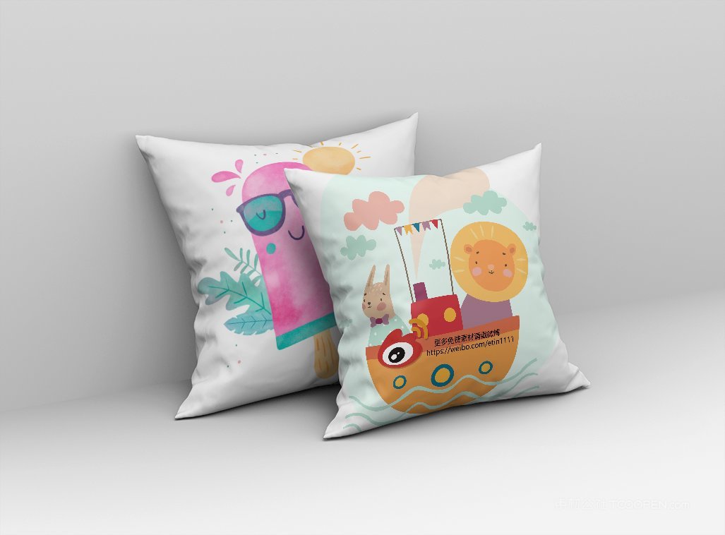 枕头抱枕图案定制产品包装样机 (2)