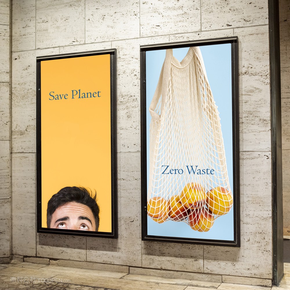 墙体广告海报灯箱画框展示样机