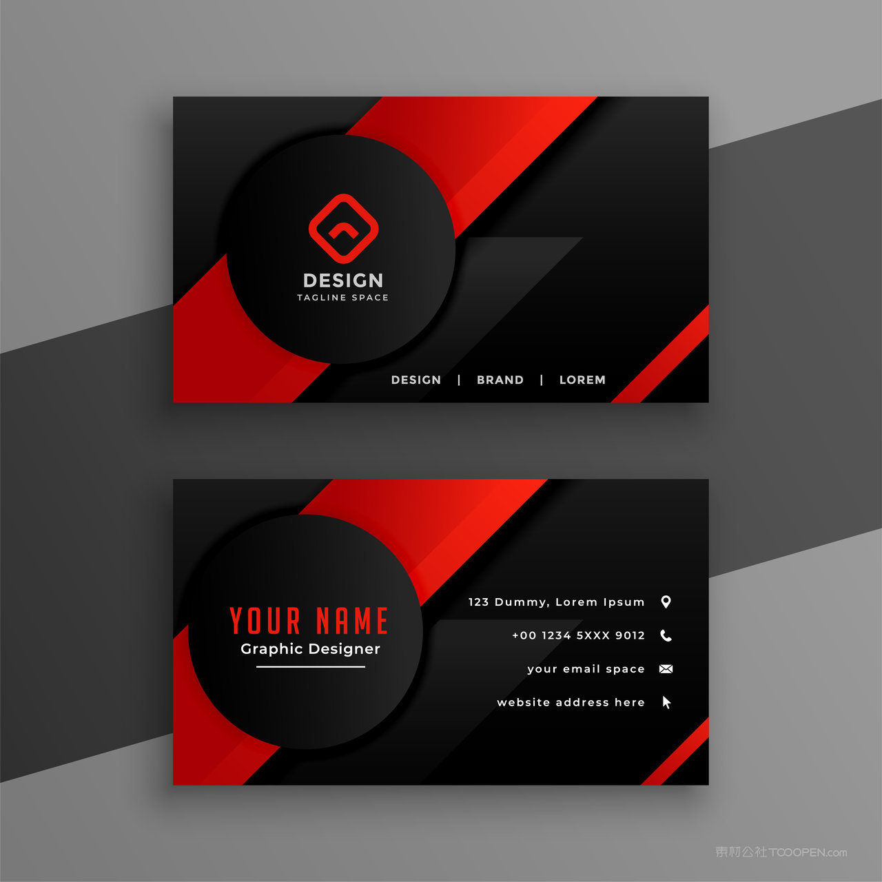 个人商务名片 黑丝背景名片