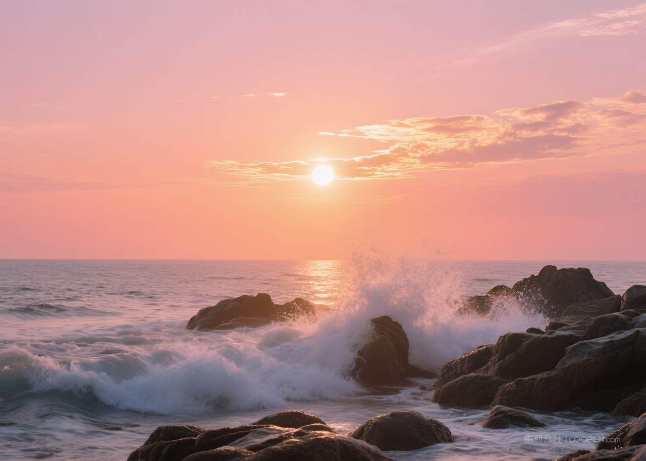 日出风景唯美美丽云层天空自然云彩