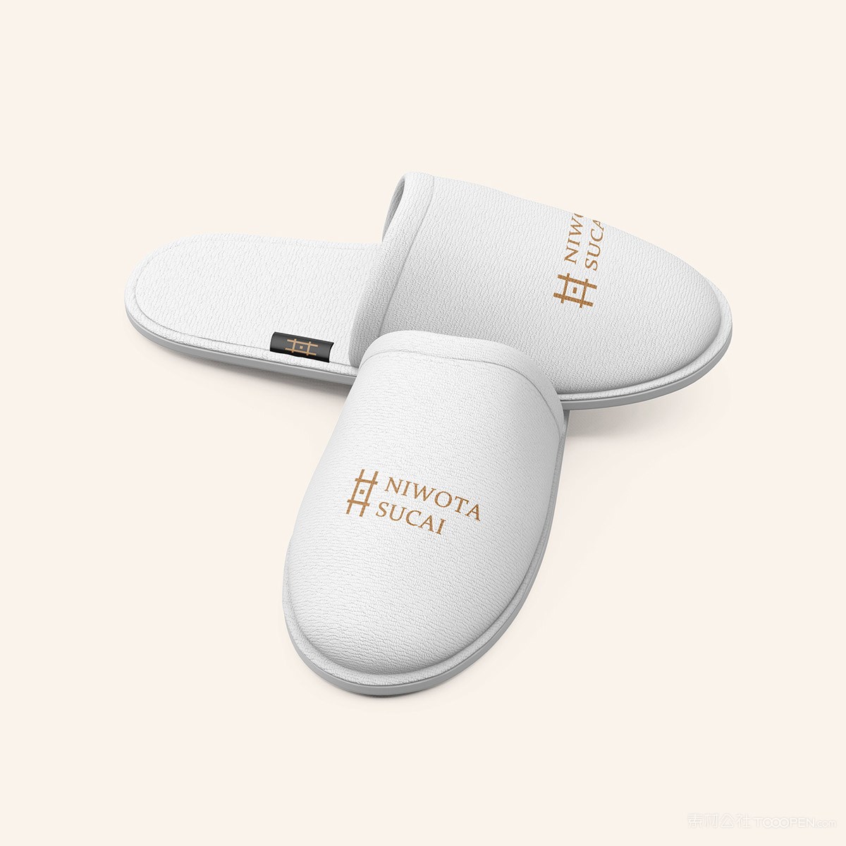 酒店宾馆vi一次性拖鞋样机