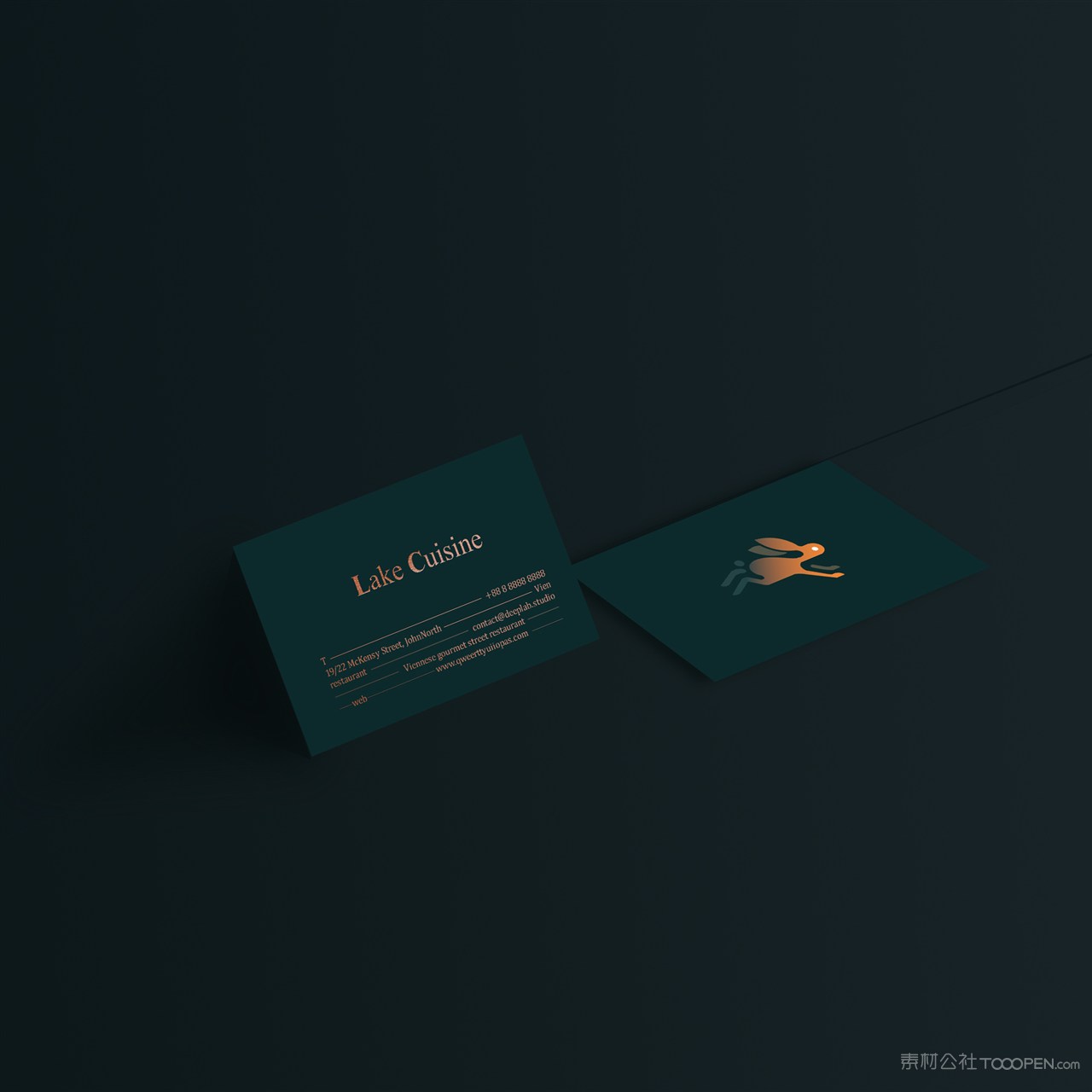 餐厅VI名片贴图样机