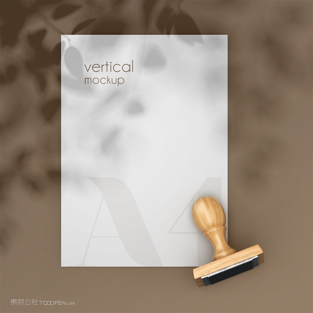 带印章的宣传单贴图样机