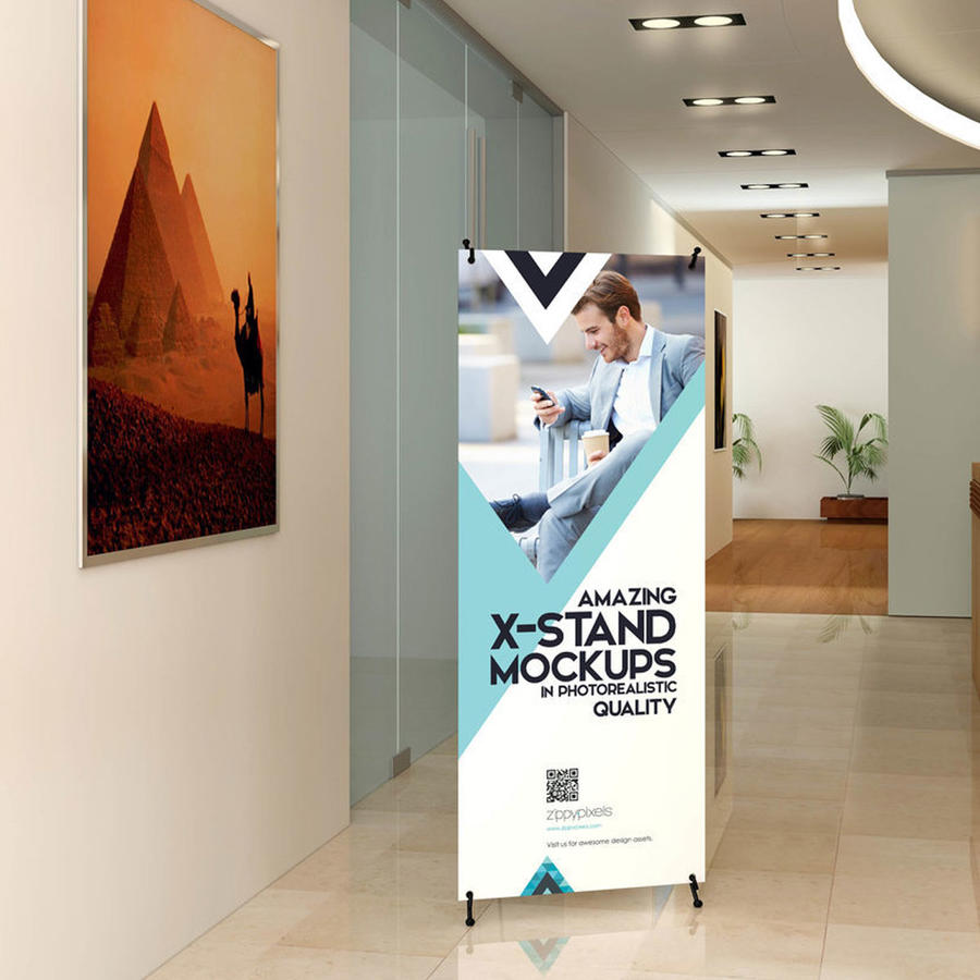 x展架易拉宝场景样机