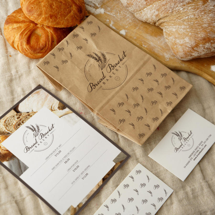 餐饮桔汁面包汉堡包餐饮场景vi样机