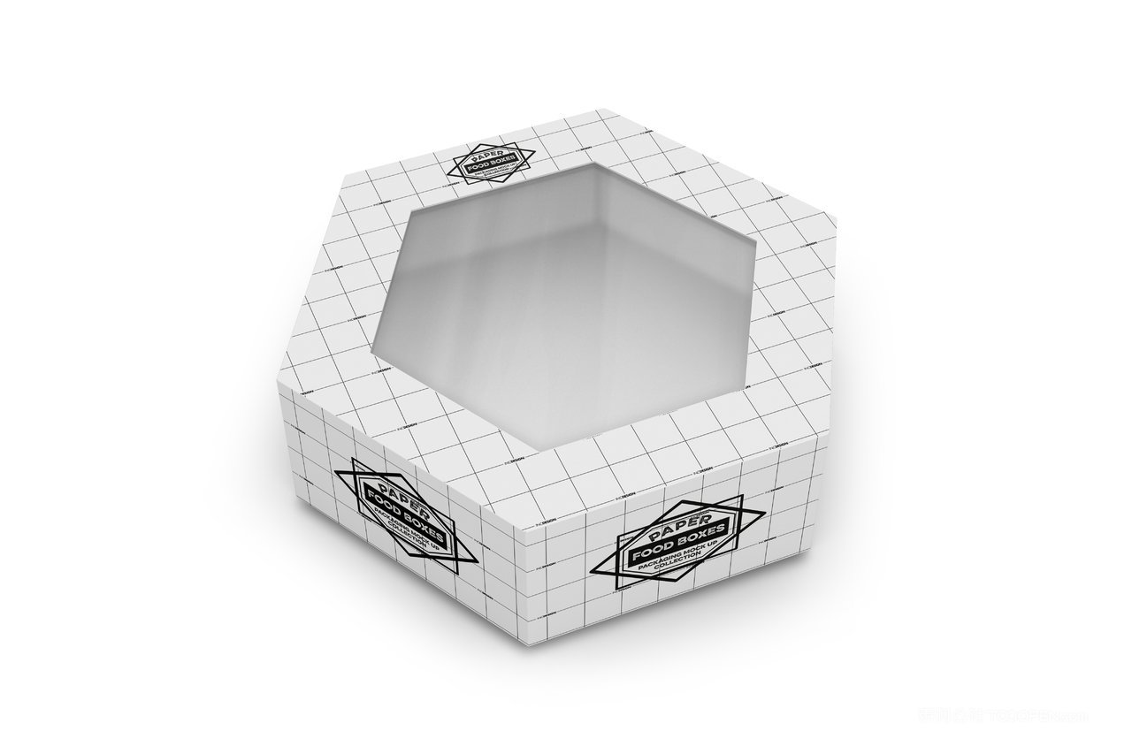 烘焙蛋糕面包店食品纸质包装贴图样机 (6)