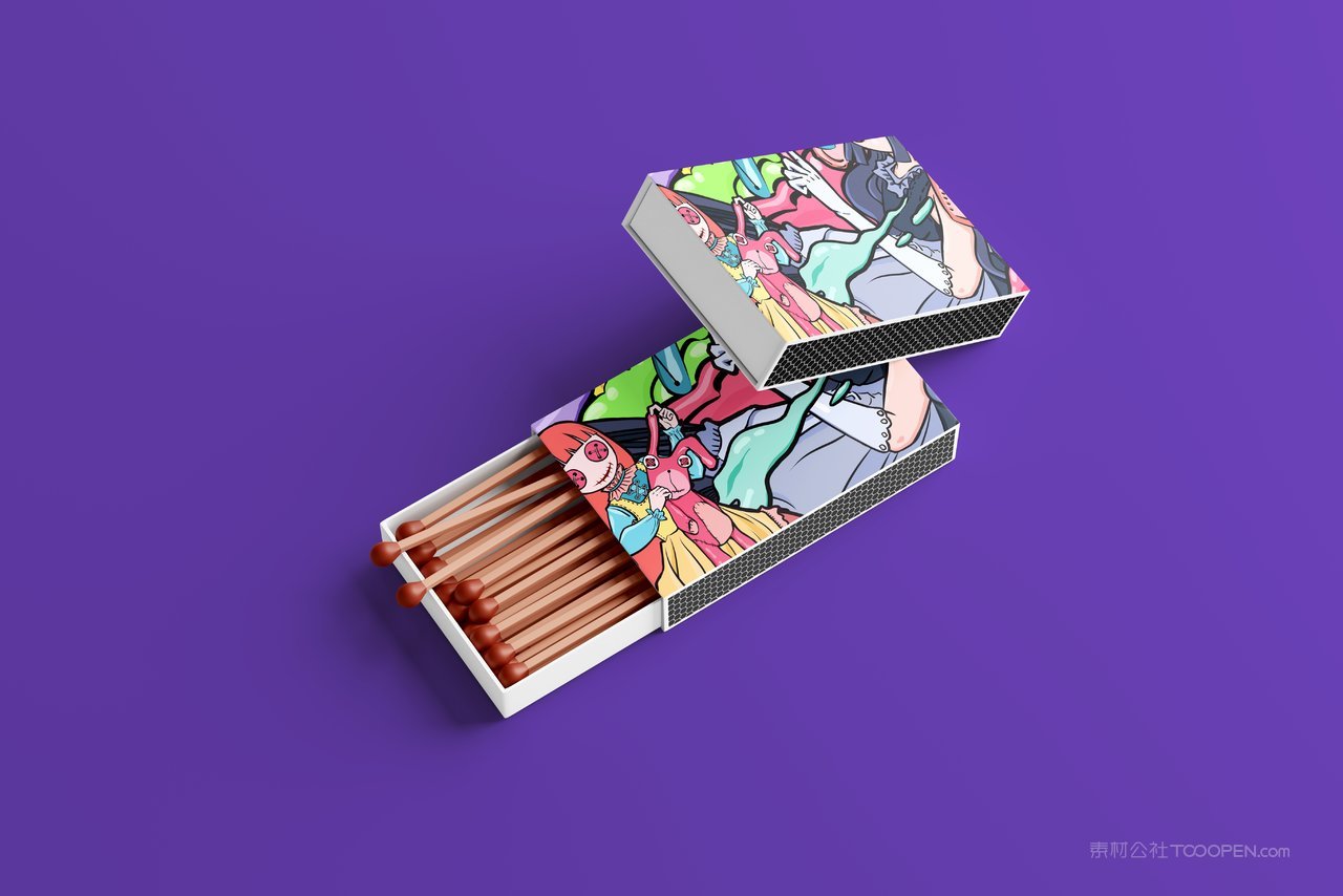 紫色火柴潮流插画高端文旅品牌样机 (6)