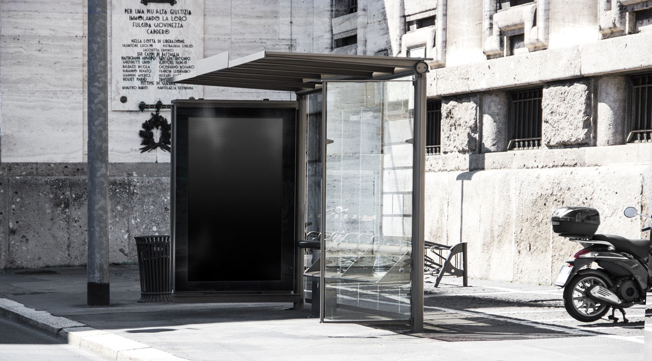 城市地铁户外投放横图户外广告牌样机 (7)