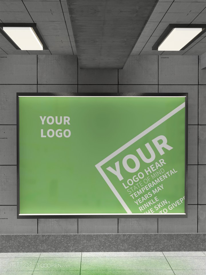 宣传地下通道灯箱广告样机