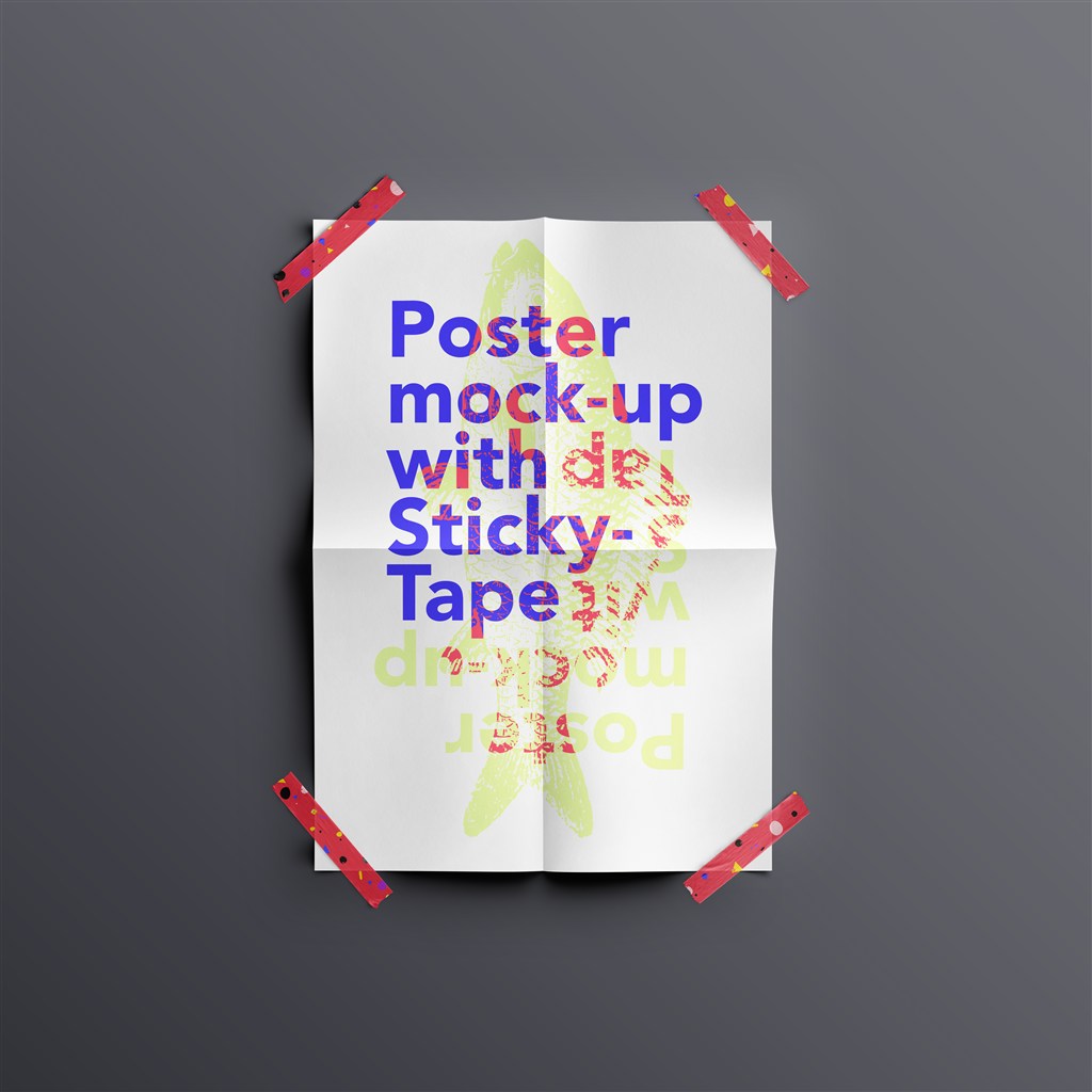 胶带海报样机