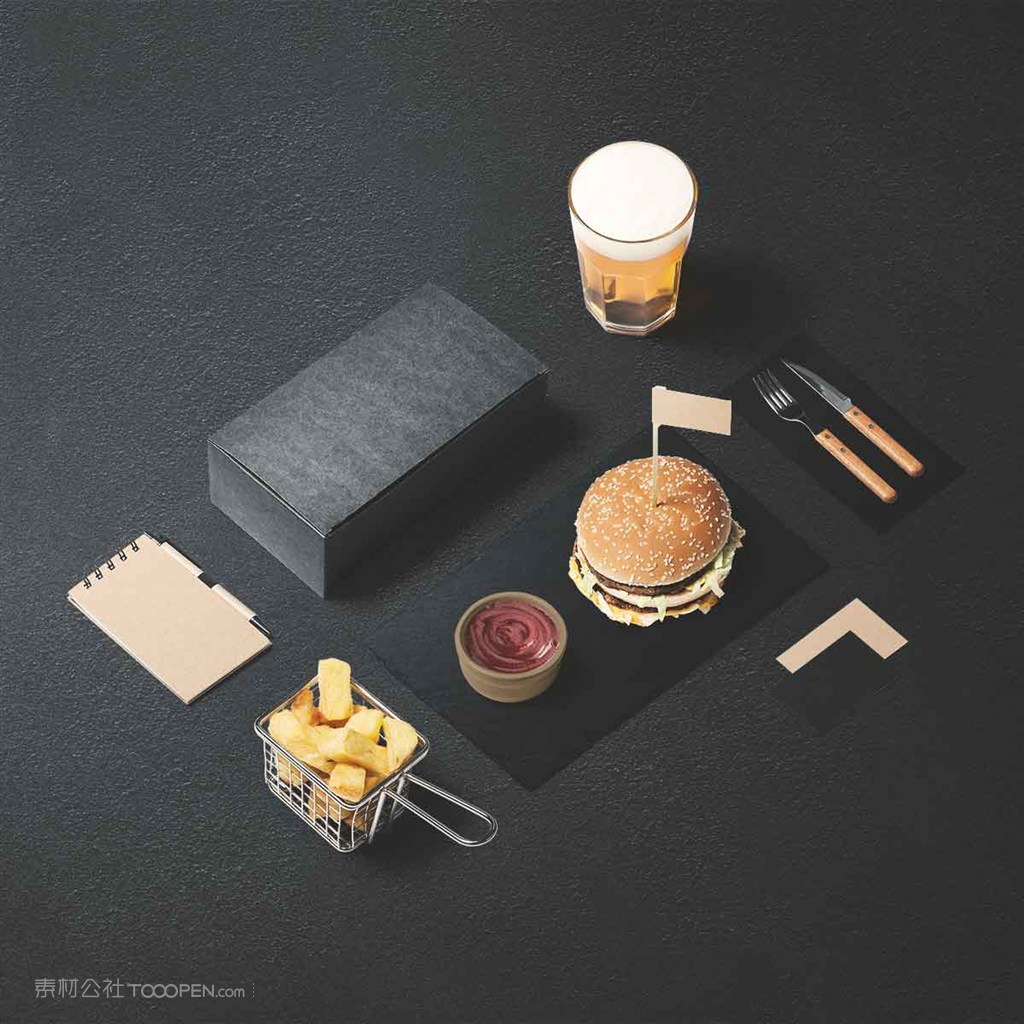 西餐厅快餐店VI样机素材