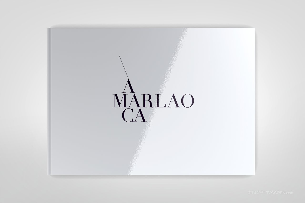 宣传册横版画册书籍展示效果样机俯视