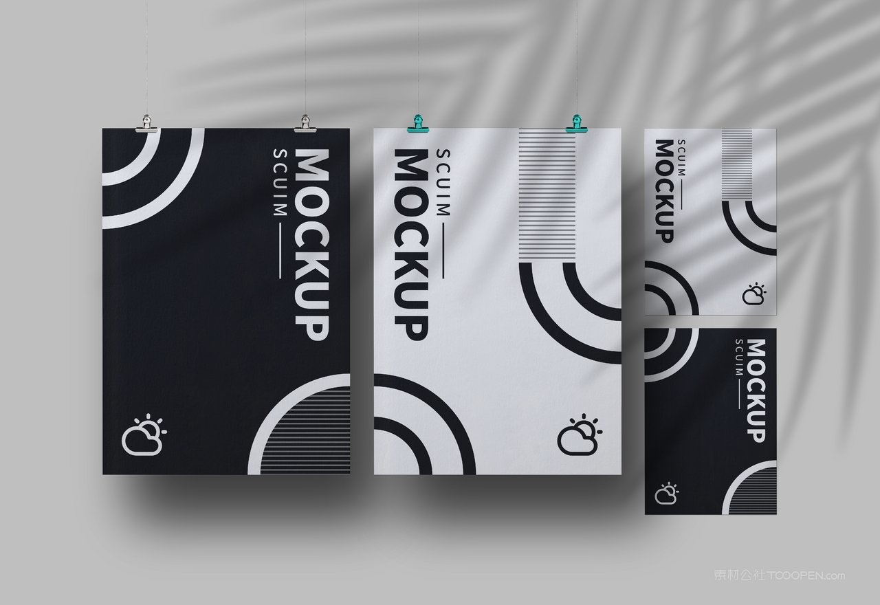 悬挂海报文艺场景样机 (10)