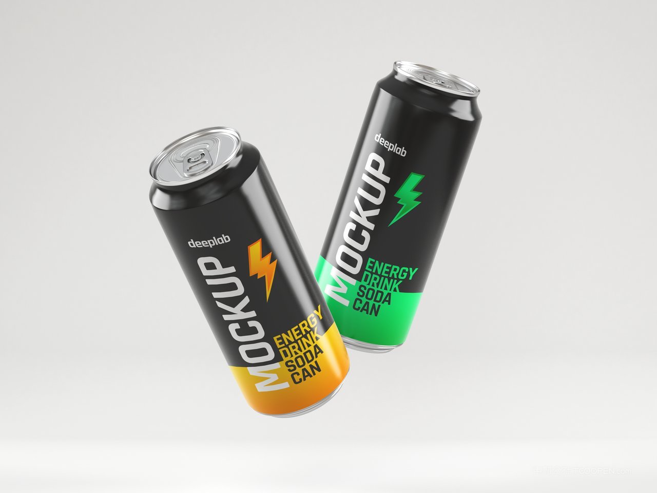 黑色0糖易拉罐可乐瓶饮料包装样机 (6)