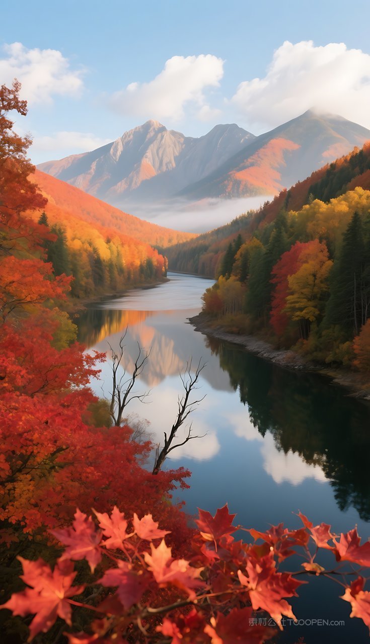 山水河流群山风景湖泊唯美山峰