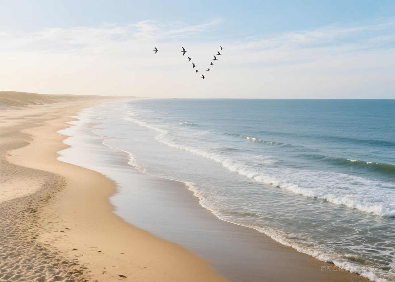 海边唯美风景海景大海天空自然