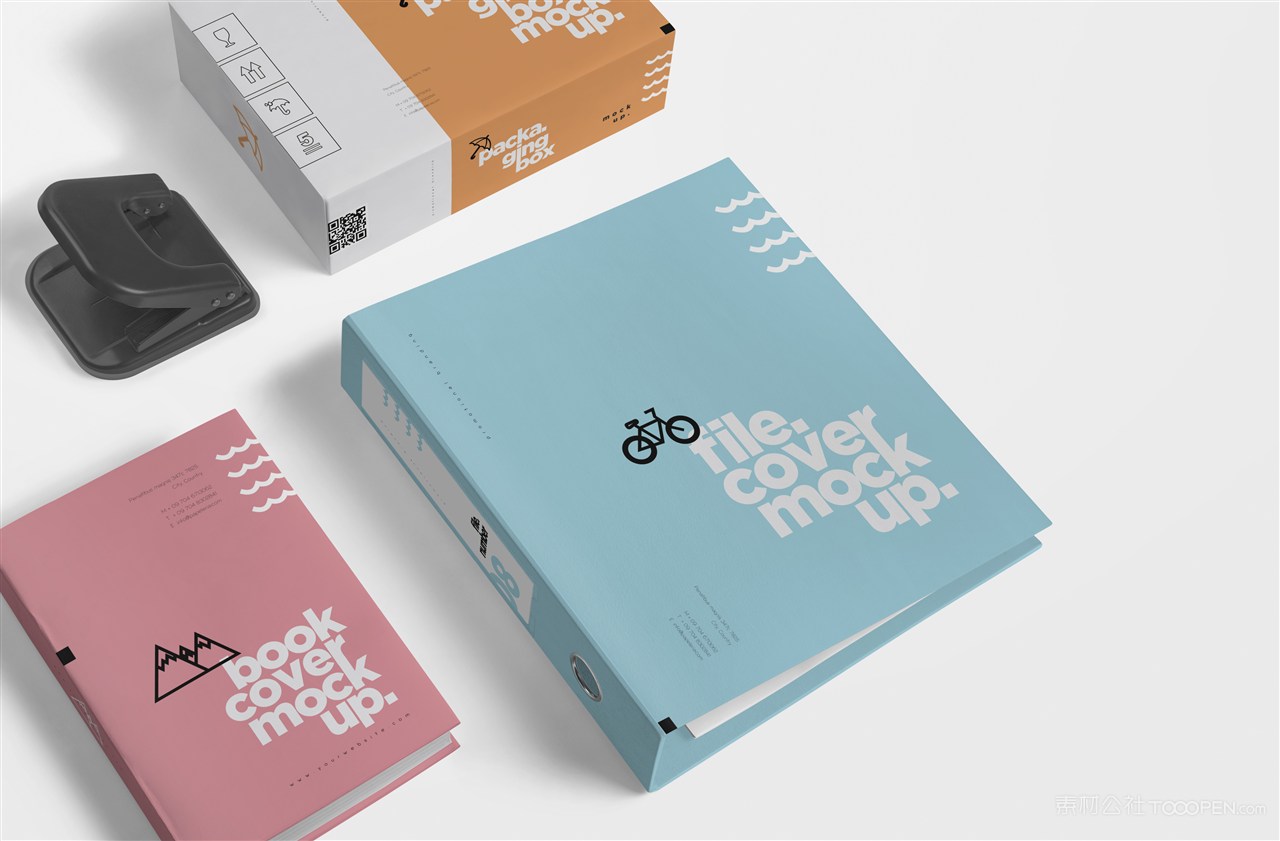 办公用品文具文件夹包装样机