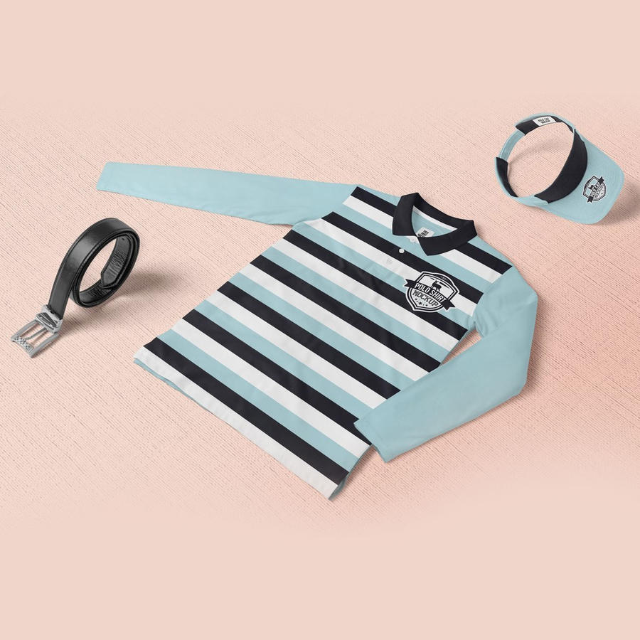 polo衫服装图案样机