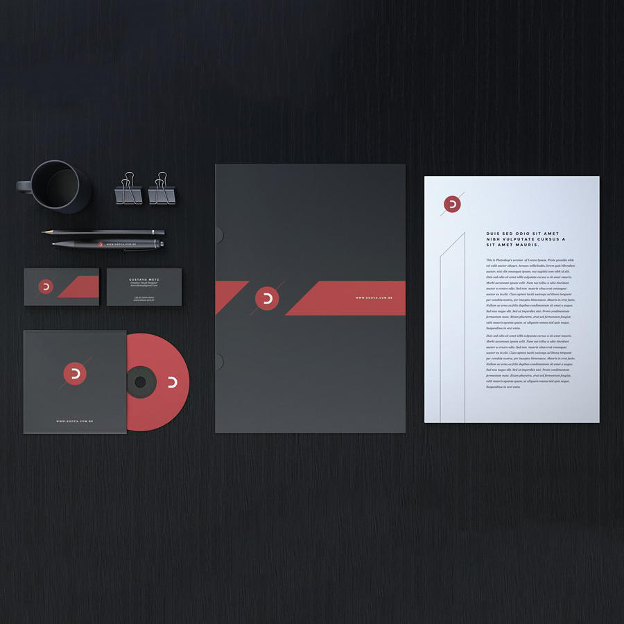 信纸宣传单档案袋光盘袋信纸笔样机