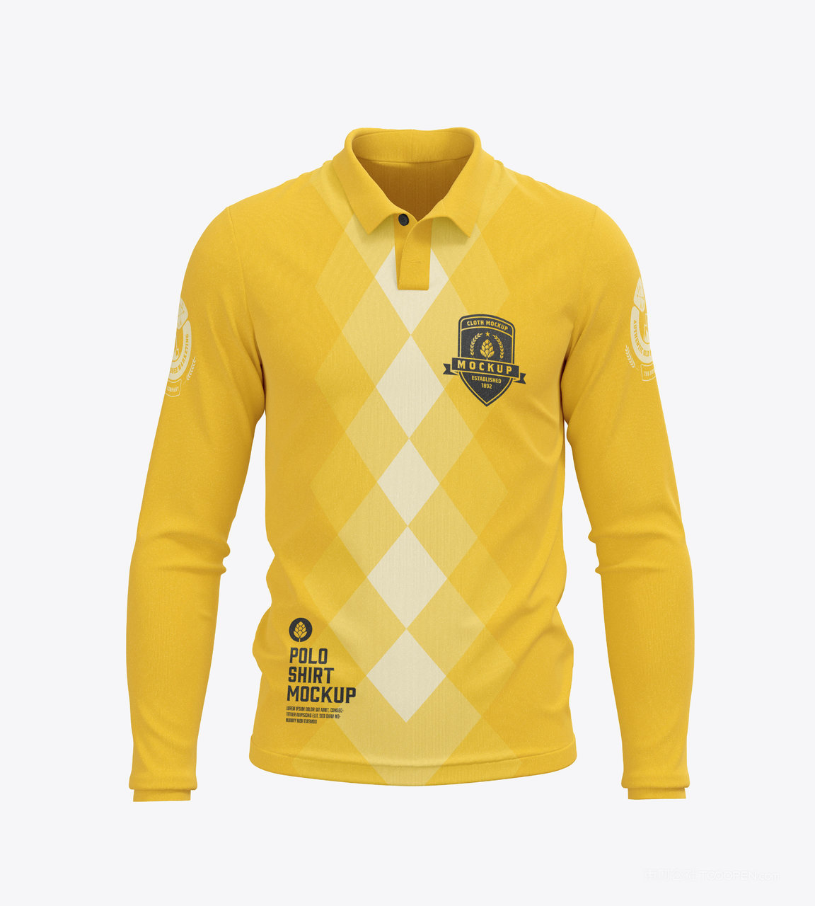 男士长袖polo衫样机