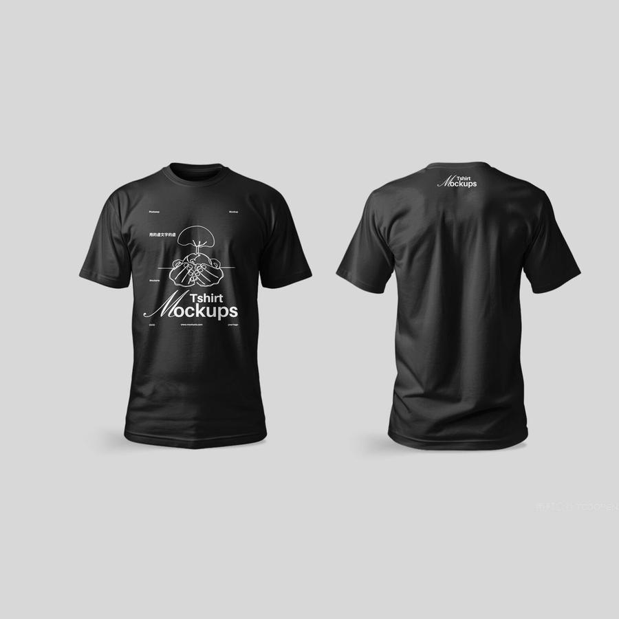 黑色t恤样机