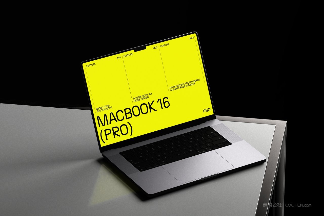 【2294期】潮流科幻工业苹果macbook pro笔记本电脑样机 (5)