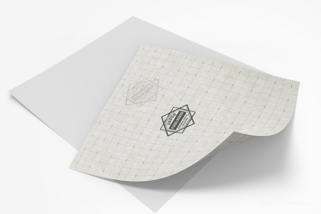 汉堡包包装纸品牌食品纸质包装贴图样机  (4)