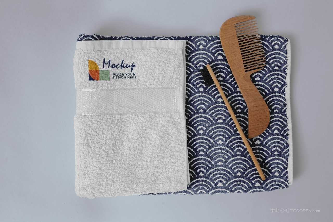 【2185期】毛浴巾logo展示vi样机 (3)