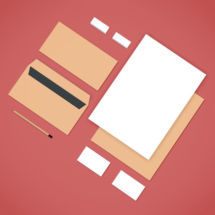 信纸信封名片宣传单样机