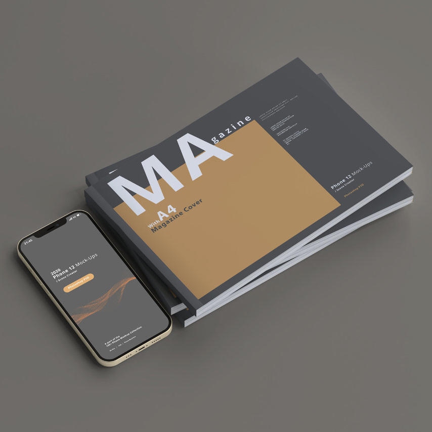 iphone12与杂志样机