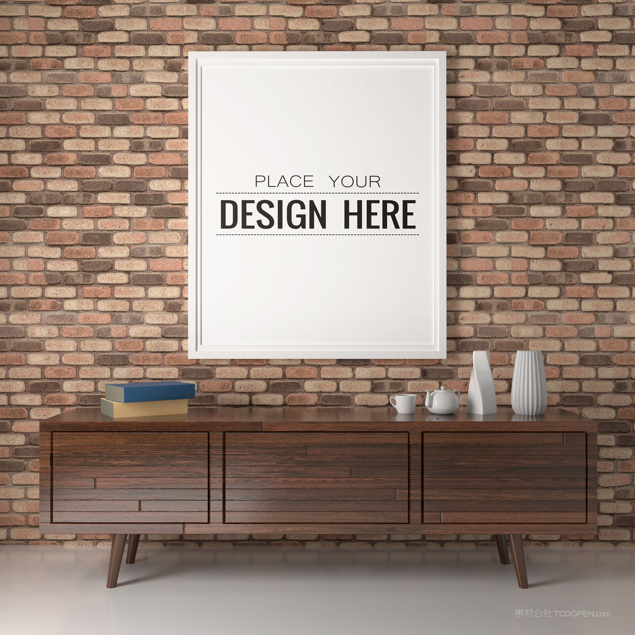 矮柜装饰画画框贴图样机