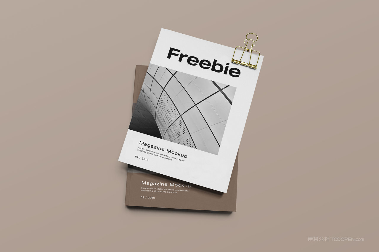 两本书籍杂志画册封面贴图样机