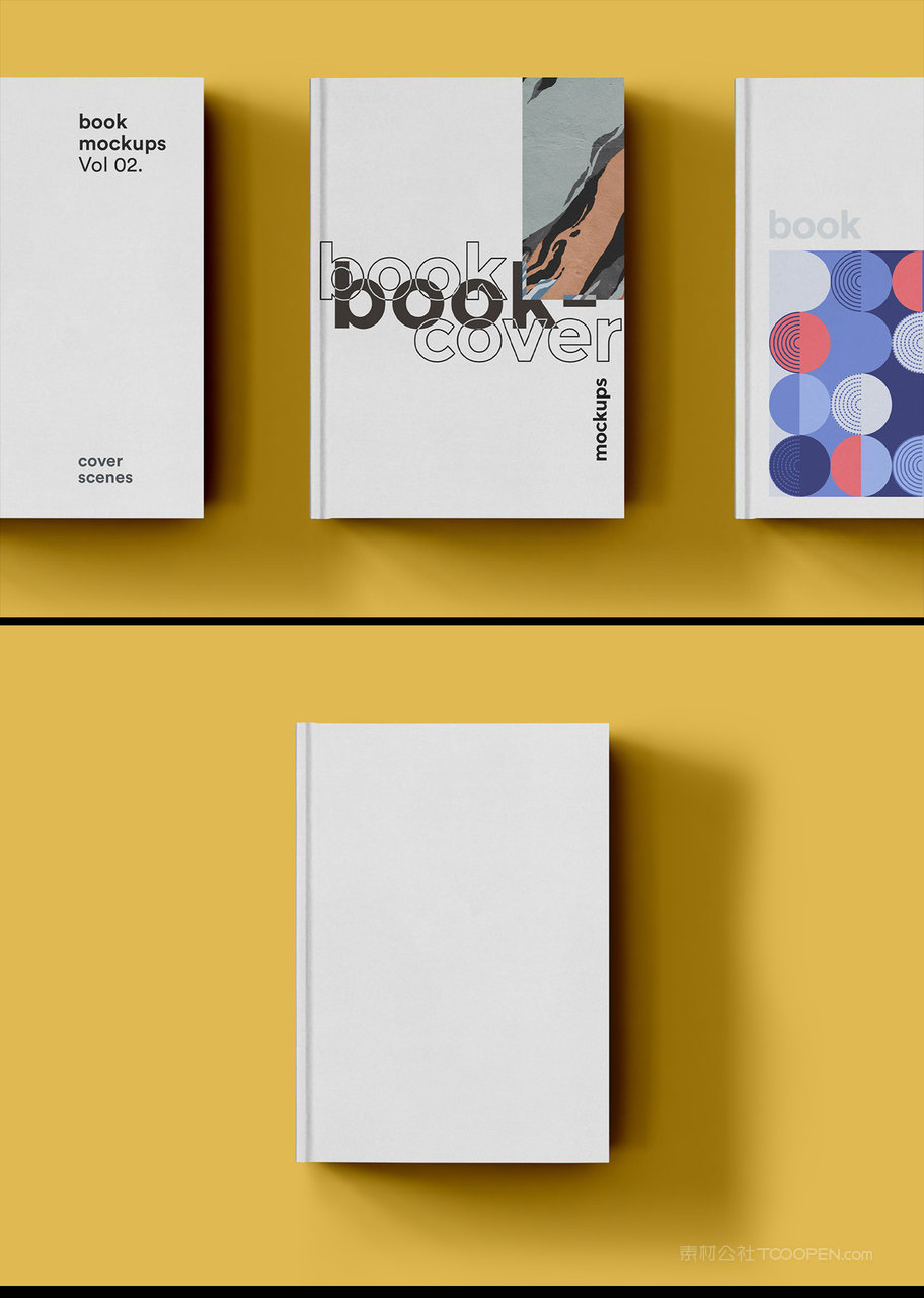 精装书空白封页照片样机 (1)
