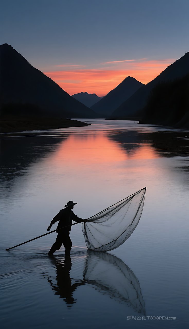 河流山水风景唯美山峰群山湖泊风光