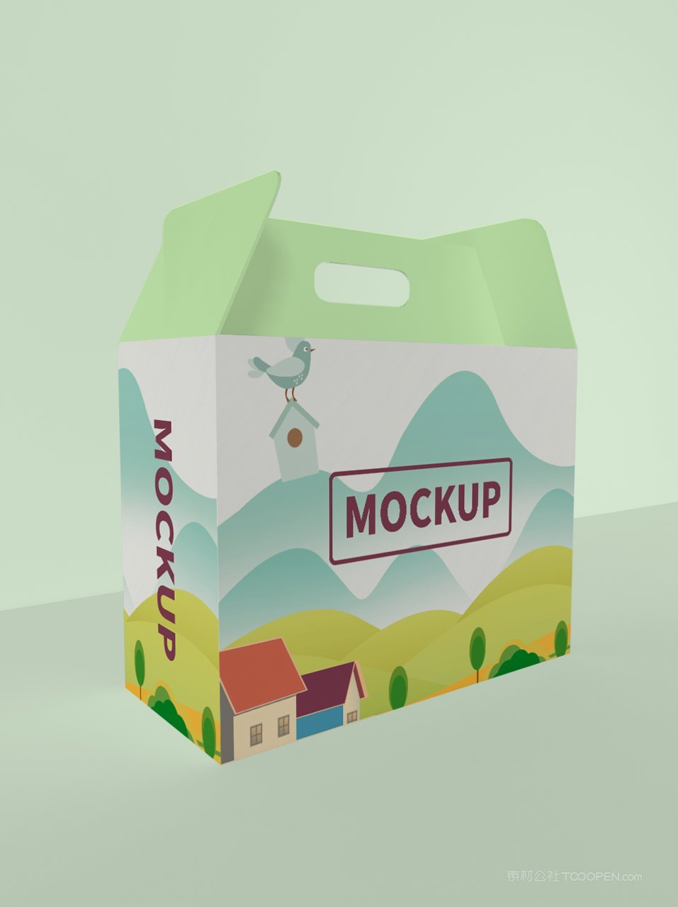 手提式纸箱包装样机