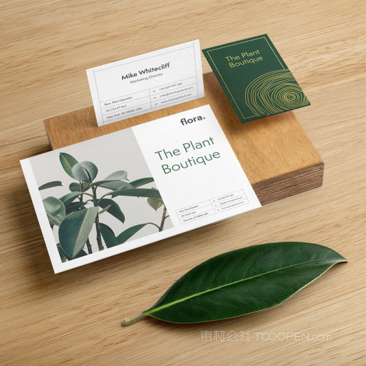 卡片名片正反面贴图样机