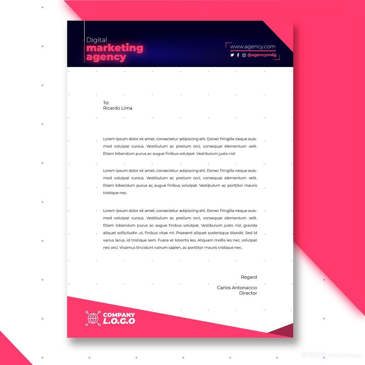 销售类商务信纸