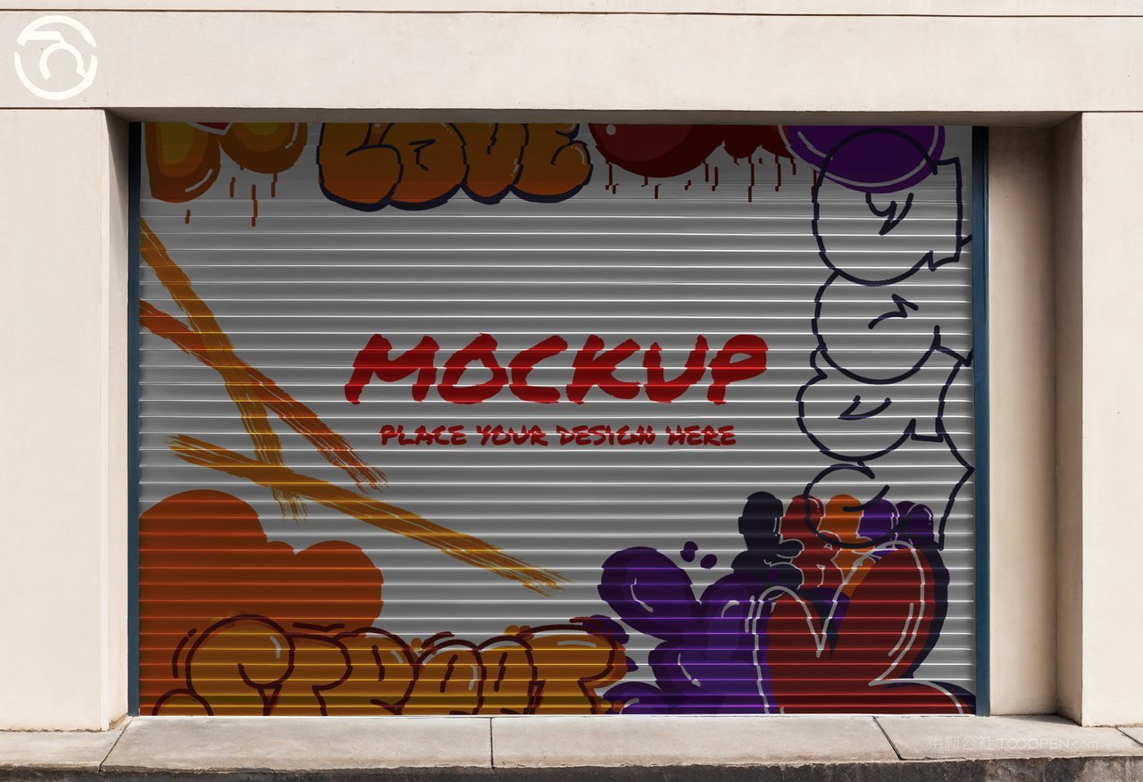 【2292期】卷帘门涂鸦展示样机 (9)