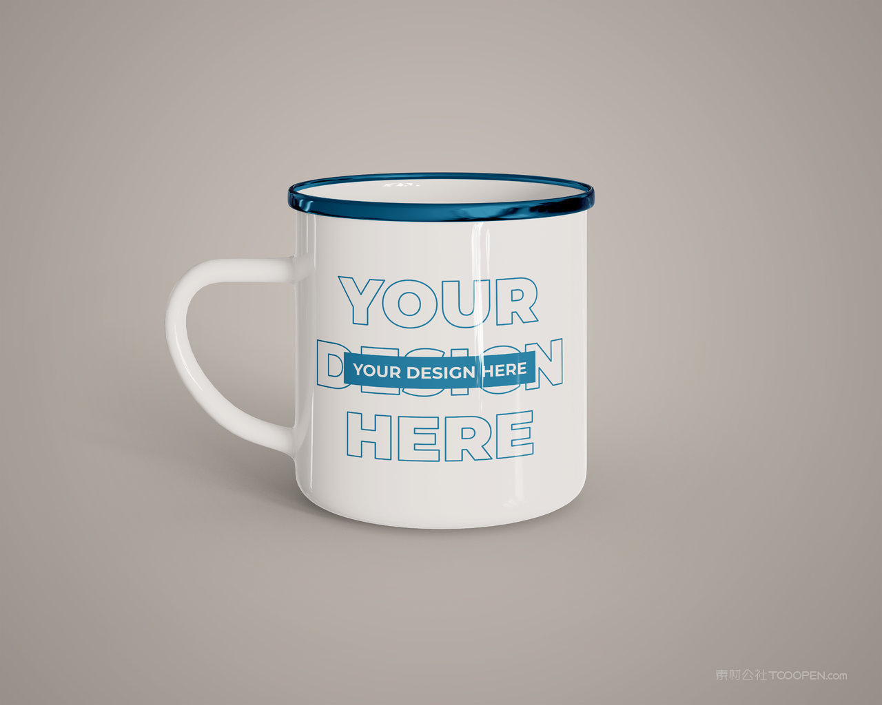 怀旧茶缸水杯样机素材