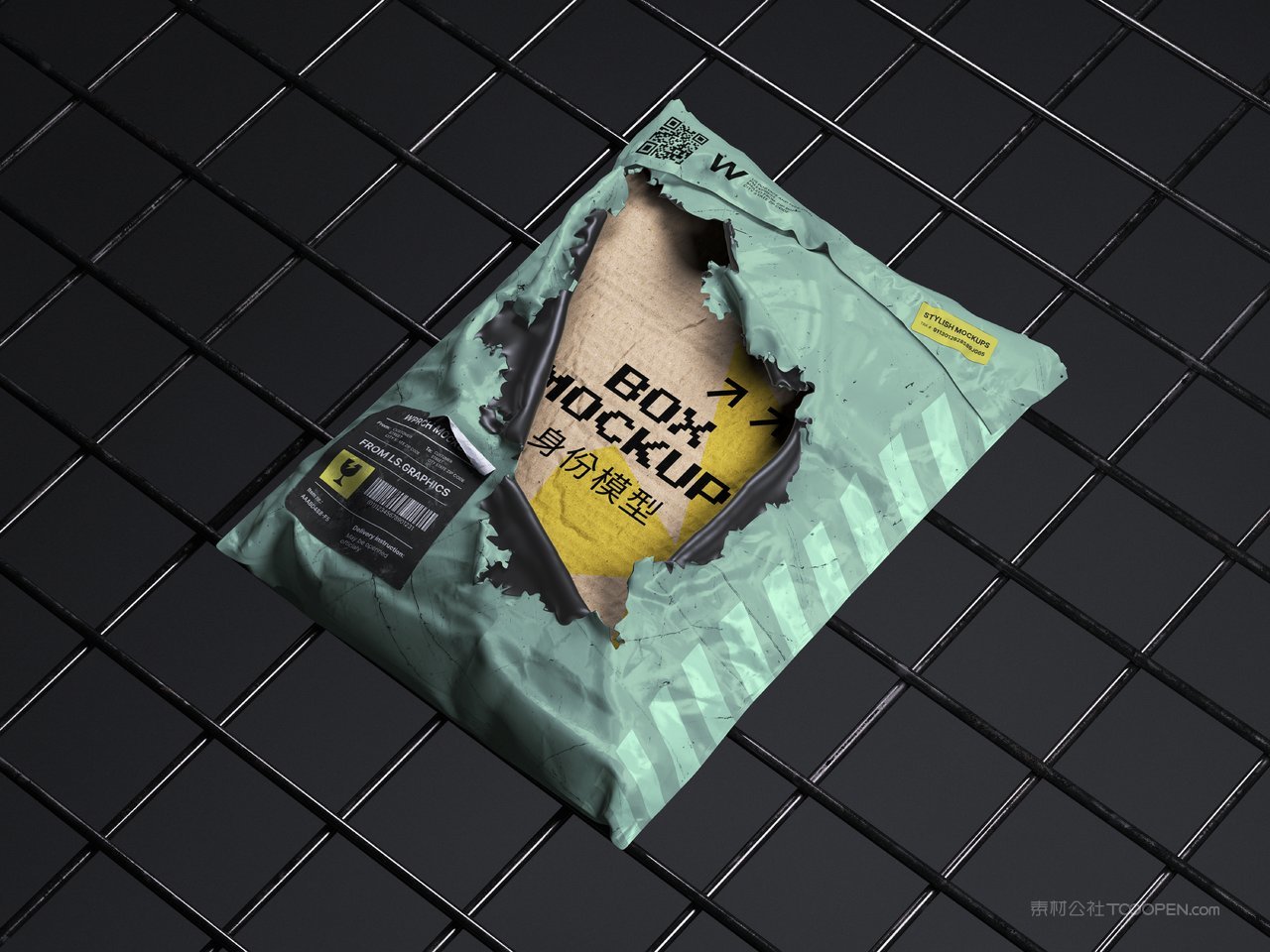 潮流复古废土工业风电脑手机数码科技文具包装贴图样机 (6)