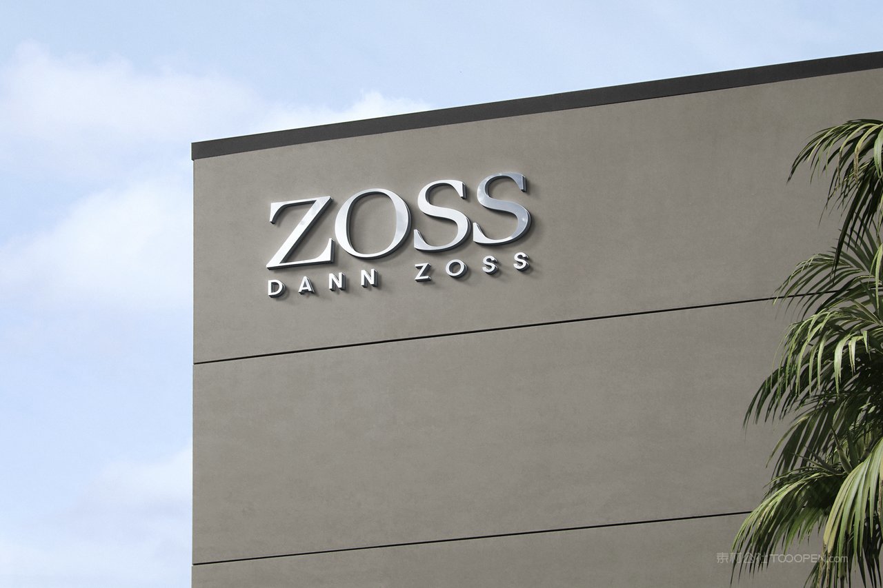 户外灰色商务大楼楼体银色logo标志样机