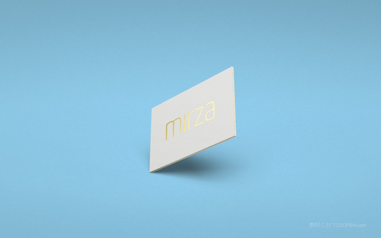 蓝色企业名片通用样机 (8)